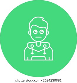 Ojos rodantes Línea Vector Icon Design