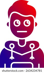 Ojos rodantes Línea Vector Icon Design