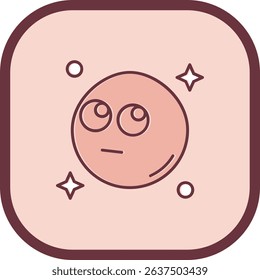 Rolling eyes Line vector Icon Design