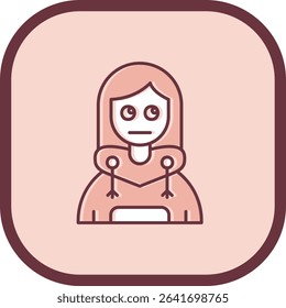 Rolling eyes Line vector Icon Design