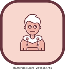 Ojos rodantes Línea Vector Icon Design