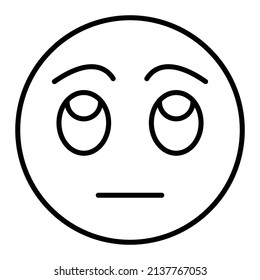 Rolling Eyes vector icon. Can be used for printing, mobile and web applications.