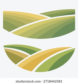 Rolling Fields Horizons Abstract Art