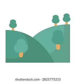 Rolling Hills Vector Icon which can easily modify or edit

