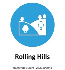 Rolling Hills Vector Icon which can easily modify or edit

