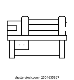 rolling machine line icon vector. rolling machine sign. isolated contour symbol black illustration
