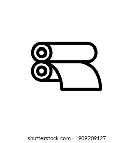 Rolling Machine Vector Line Icon Stock Vector (Royalty Free) 1909209127 ...