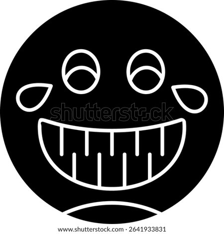 Rolling on the Floor Laughi Glyph Vector Icon Design