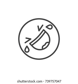 Rolling on the floor laughing emoticon line icon, outline vector sign, linear style pictogram isolated on white. Emoji smiley symbol, logo illustration. Editable stroke
