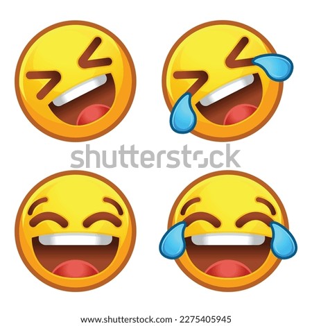 Rolling on the Floor Laughing. ROFL emoji, funny to tears emoticon 3D stylized vector icon