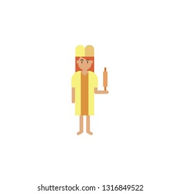 rolling pin, bakery color icon. Element of color bakery illustration. Premium quality graphic design icon. Signs and symbols collection icon for websites, web design, mobile app