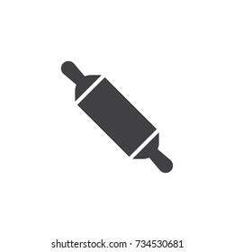 Rolling pin bakery icon vector, filled flat sign, solid pictogram isolated on white. Symbol, logo illustration.