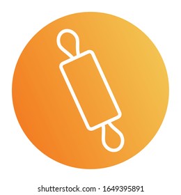 rolling pin block style icon design, Cook kitchen Eat food restaurant home menu dinner lunch cooking and meal theme Vector illustration