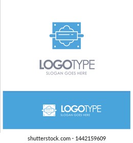 Rolling Pin, Blue Logo vector