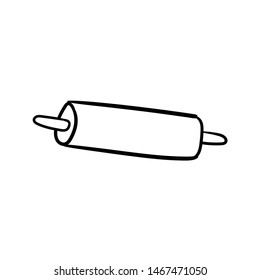 rolling pin cartoon doodle icon vector hand drawing 