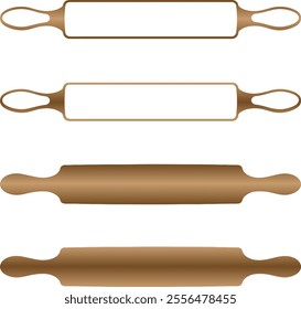 Rolling Pin Colorful Vector Illustration Design (Version: 03)
