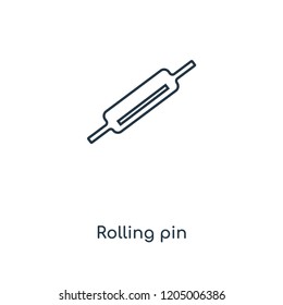 Rolling pin concept line icon. Linear Rolling pin concept outline symbol design. This simple element illustration can be used for web and mobile UI/UX.