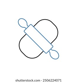 rolling pin concept line icon. Simple element illustration. rolling pin concept outline symbol design.