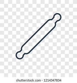Rolling pin concept vector linear icon isolated on transparent background, Rolling pin concept transparency concept in outline style