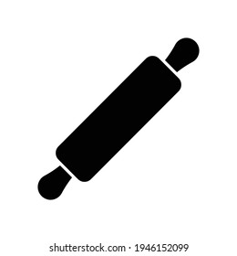 rolling pin cookware icon vector