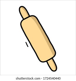 Rolling pin doodle cartoon  vector illustration