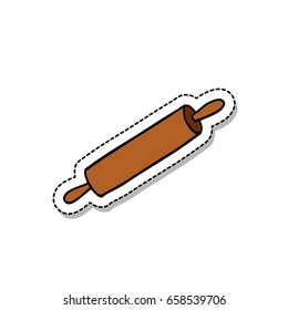 rolling pin doodle icon