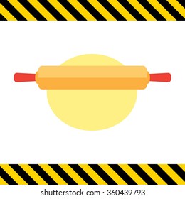 Rolling pin and dough