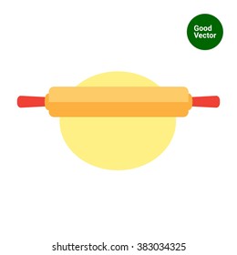 Rolling pin and dough