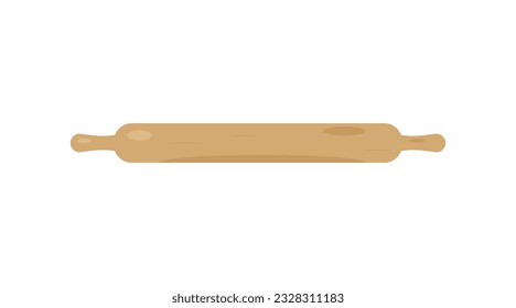 Rolling pin for rolling dough in flat style.
Equipment, tools for baking and cooking.
Vector illustration isolated on white background, eps 10.