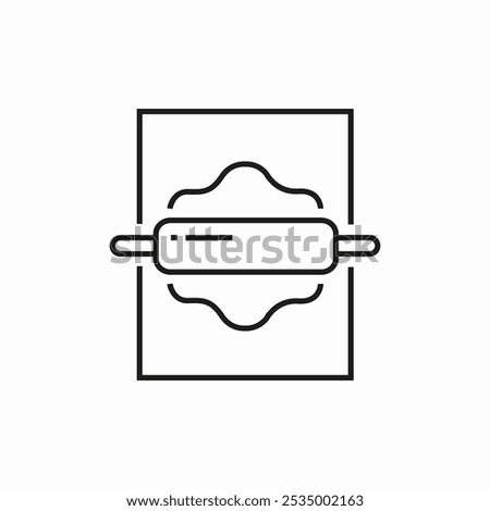 rolling pin dough icon sign vector