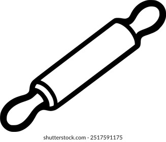 Rodillo con el icono de la línea de la masa. signo de estilo lineal para la muestra móvil, símbolo, Vector, arte