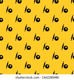 Rolling pin and dough pattern seamless vector repeat geometric yellow for any design