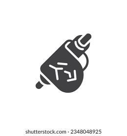 Rolling pin with dough vector icon. filled flat sign for mobile concept and web design. Shortcrust Pastry glyph icon. Symbol, logo illustration. Vector graphics