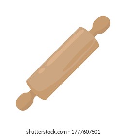 Rolling pin flat illustration. Vector.