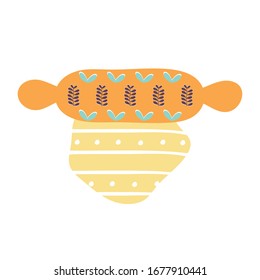 rolling pin flat style icon design, Cook kitchen Eat food restaurant home menu dinner lunch cooking and meal theme Vector illustration