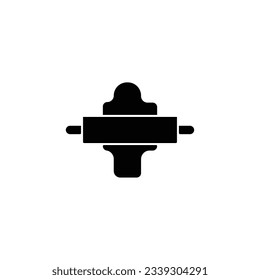 Rolling pin glyph icon. illustration graphic of Rolling pin glyph