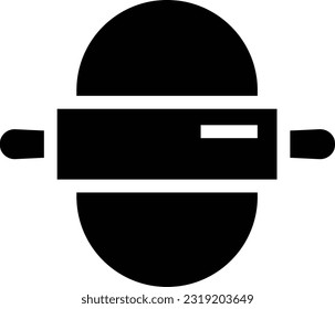 Icono de glifo de pinza giratoria, icono de vector