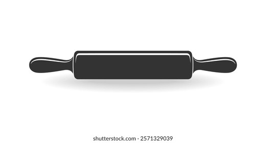 Rolling pin graphic icon. Roller sign isolated on white background. Bakery symbol. Vector illustration