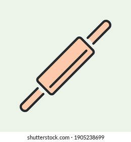 Rolling pin icon, Bakery and pastry set of vector design element, kitchen tool, bread shop, icon, and symbol