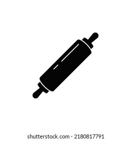 Icono de pasador de rodadura en glifo plano negro, estilo relleno aislado en fondo blanco