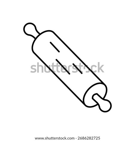 Rolling pin icon clean and modern vector illustration