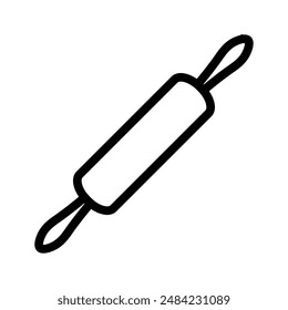 rolling pin icon design in filled and outlined style