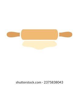 Rolling pin icon. Dough. Baking. Vector icon isolated on white background.