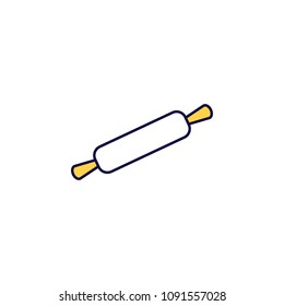 rolling pin icon. Element of simple colored web icon for mobile concept and web apps. Isolated rolling pin icon can be used for web and mobile. Premium icon on white background