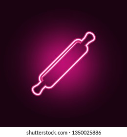 rolling pin icon. Elements of kitchen tools in neon style icons. Simple icon for websites, web design, mobile app, info graphics
