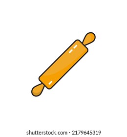 rolling pin icon filled outline style design. rolling pin icon vector illustration. isolated on white background.