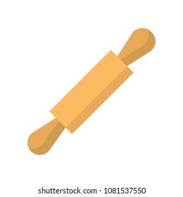 Rolling pin icon, flat design isolated vector