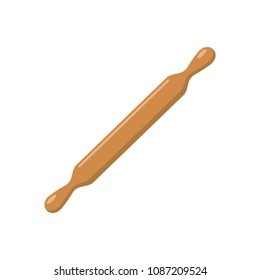 Rolling pin icon. Flat illustration of rolling pin vector icon for web