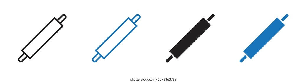 Rolling pin icon Flat line symbol