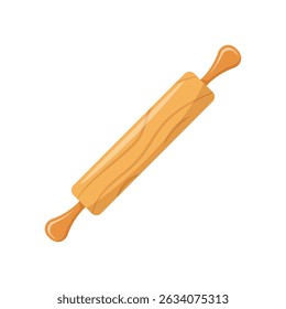 Rolling pin icon in flat style. Cooking equipment vector illustration on isolated background. Cookware sign business concept.